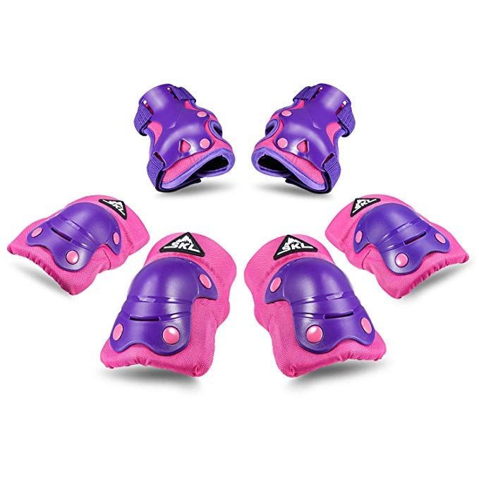 Safety Gear for Kids 3-8 Years Old, Kids Youth Knee Pad Elbow Pads Wrist  Guards 3 in 1 Adjustable Protective Gear Set for Roller Skating Cycling  Skateboard Bike Scooter Rollerblade (Purple) 