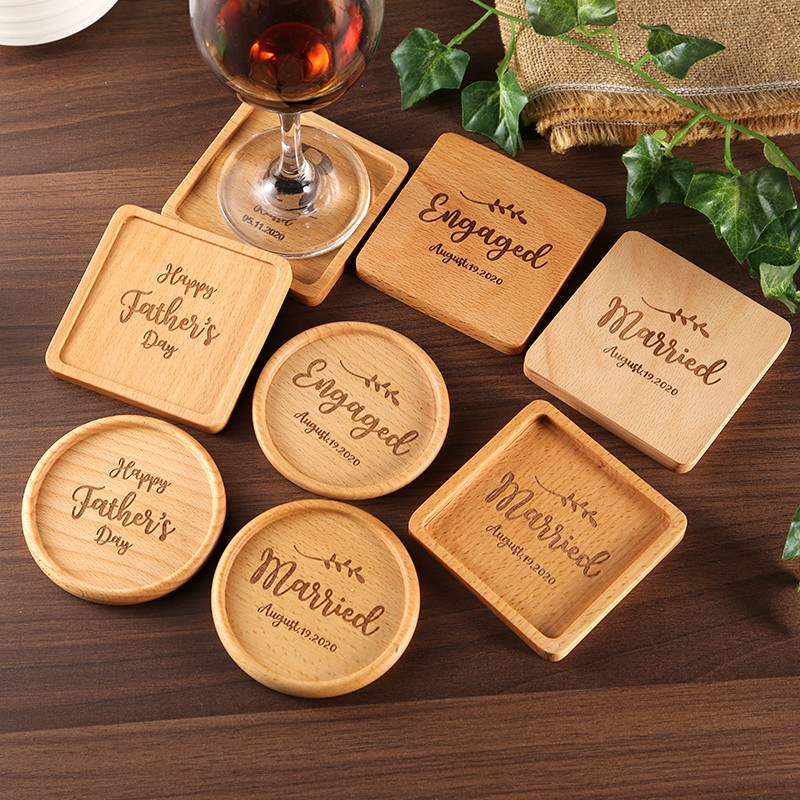 Personalized sale wedding coasters