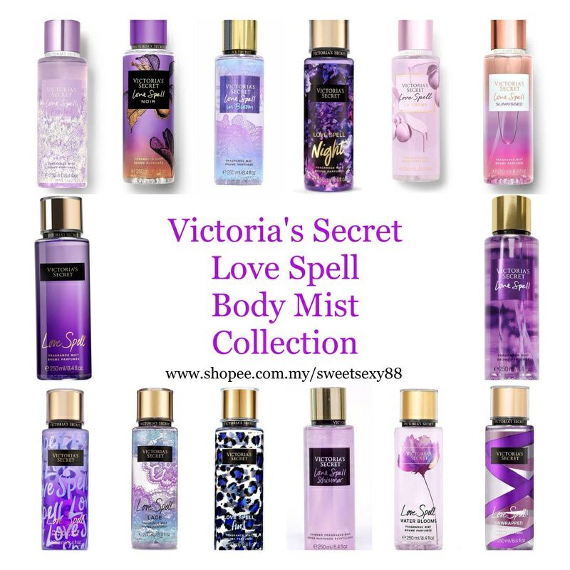 Victoria's Secret Love Spell Mist, Body Spray for Women, Notes of Cherry  Blossom and Fresh Peach Fragrance, Love Spell Collection (8.4 oz)