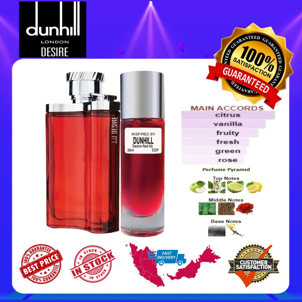 DUNHILL DESIRE RED MEN EDP 35ML INSPIRED PERFUME FRAGRANCE