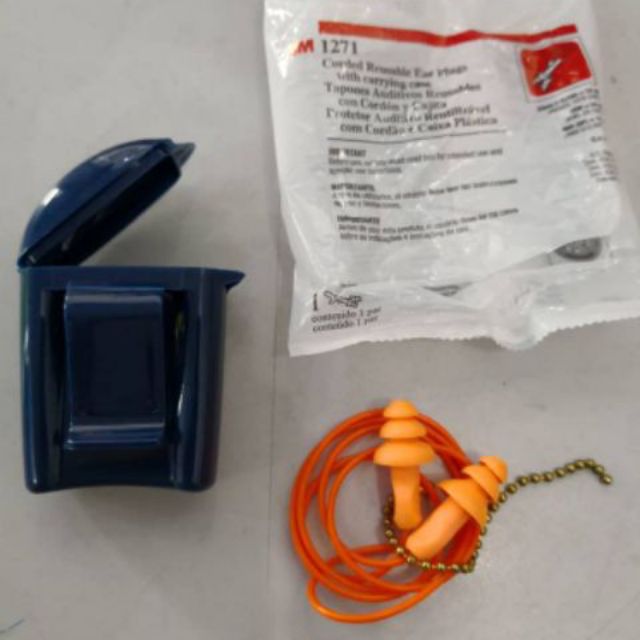 3M 1271 Corded Earplug with Case (50 pcs) - All Set!!
