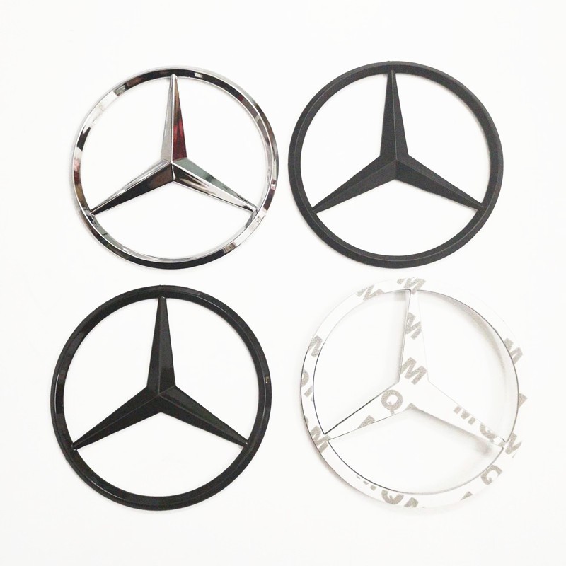 Mercedes-Benz star emblem sticker self-adhesive chrome logo adhesive 85 mm