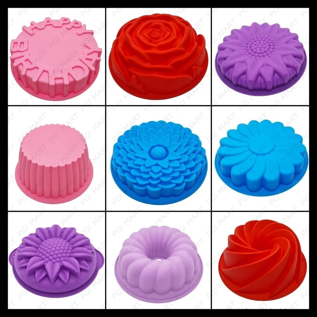 Premium Grade Silicone Cake Mould, Jello Mould, Jelly Mould, Cake Mould  ****Colour Random****