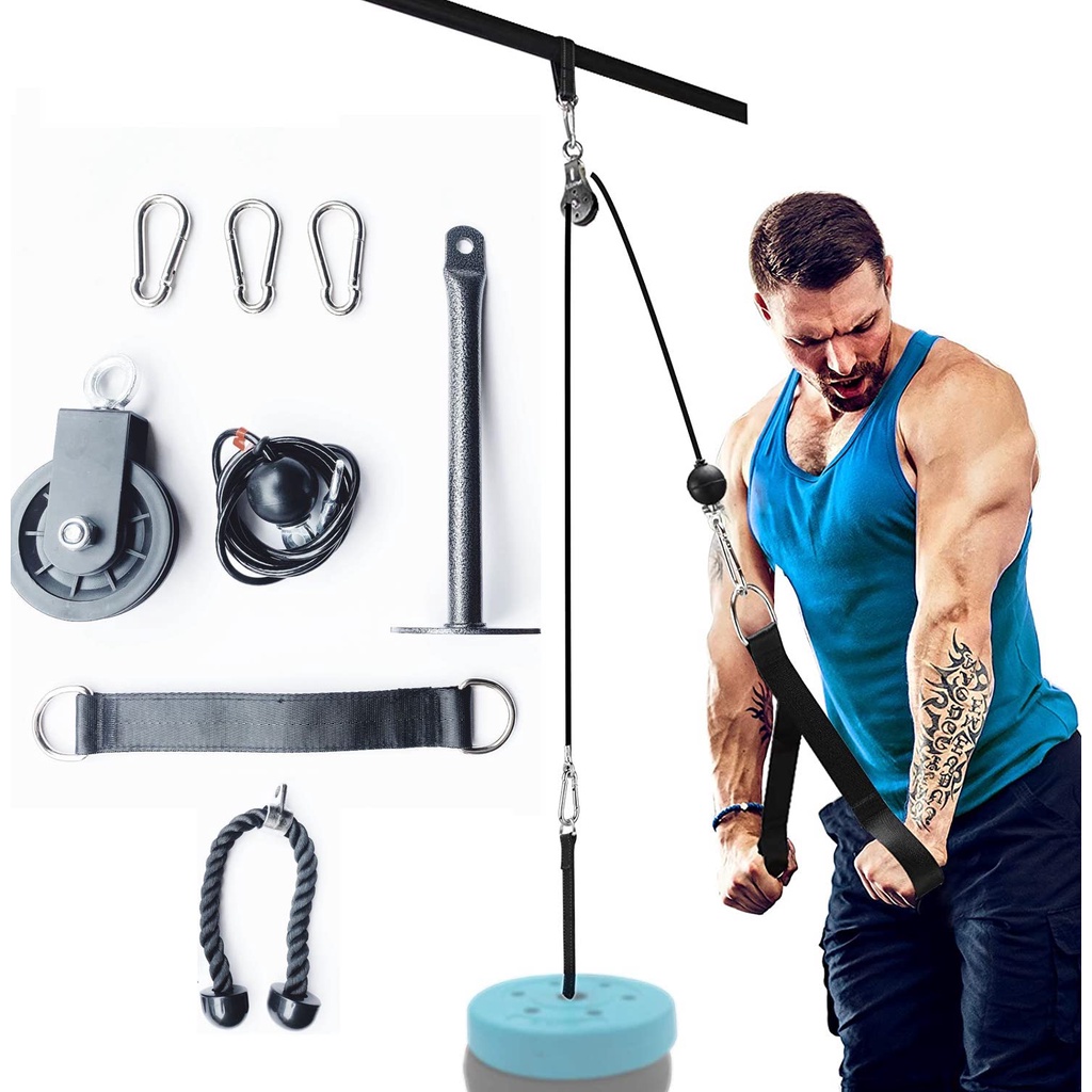 Fitness Pulley Cable System DIY Lifting Triceps Rope Machine