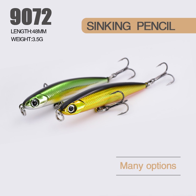 48mm 3.5g Sinking Mini Pencil Fishing Lure Hard Bait