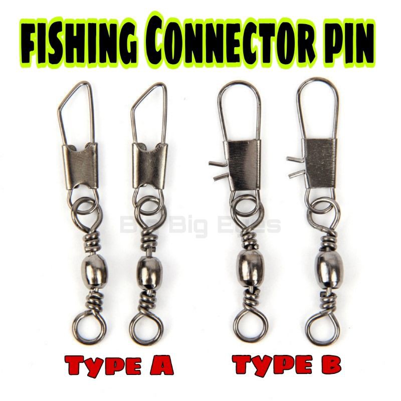 20pcs Fishing Swivels With Snaps, Fishing Lure Rotating Connectors