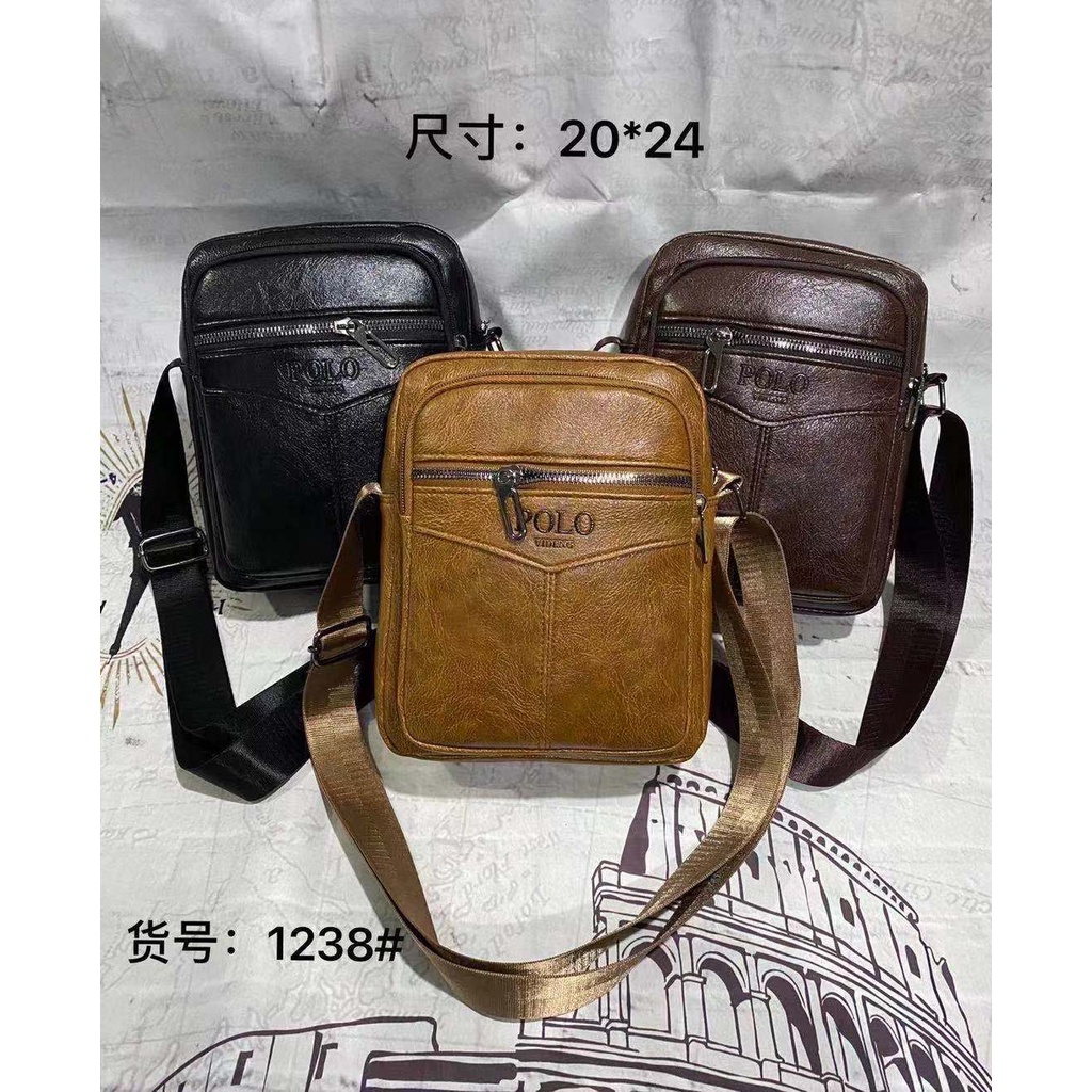 Bag Sling Messenger Shoulder Crossbody Men Brown Beg Silang