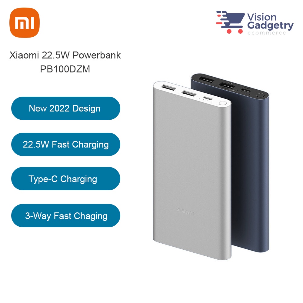 Xiaomi Mi Power Bank Powerbank 22.5w 10000mah QC3.0 Dual USB Output C  PB100DZM