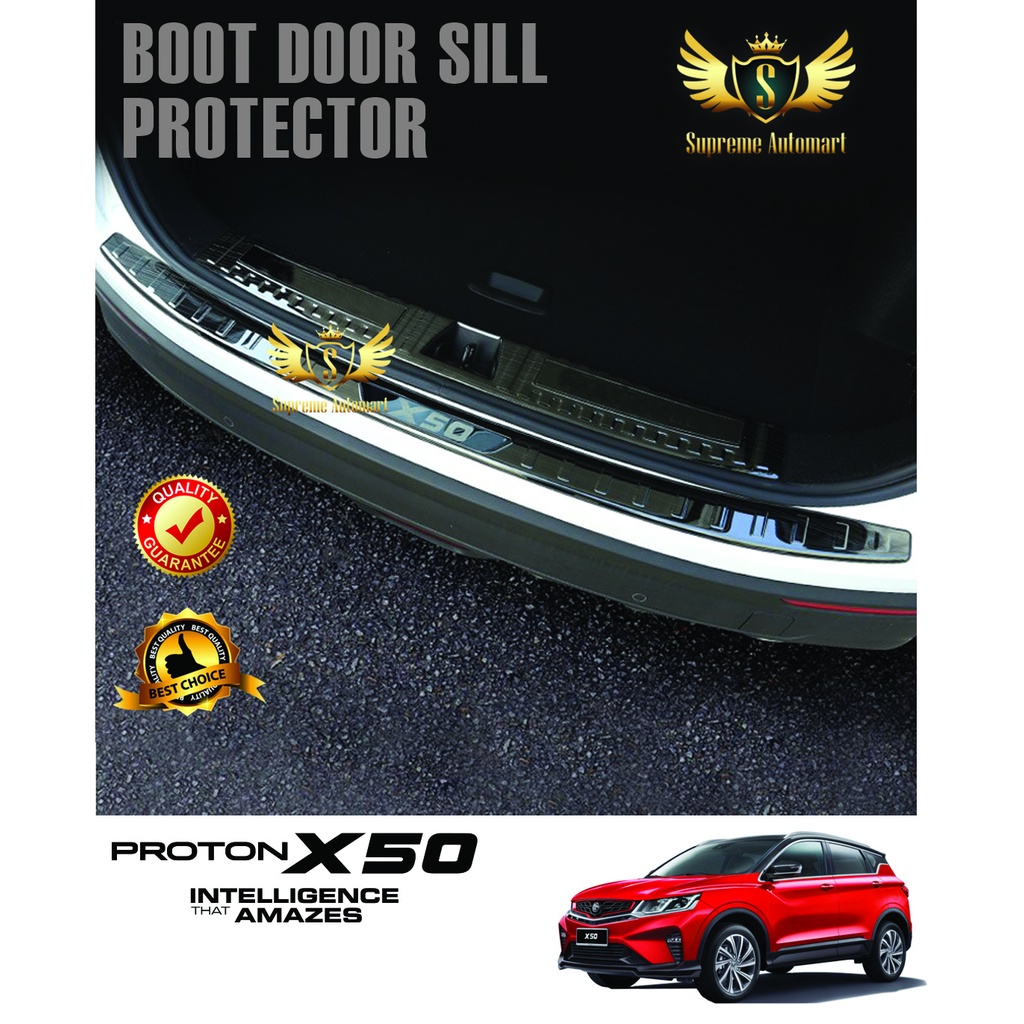 Supreme Proton X50 Boot door sill protector rear bumper sill plate guard  anti scratch Protector rear bumper accessorie