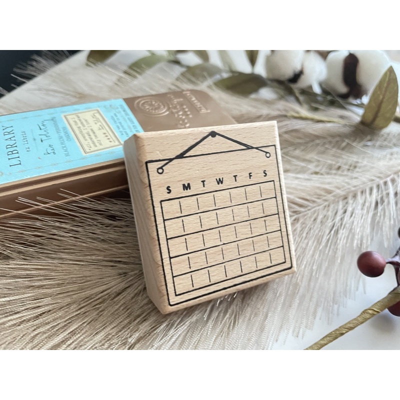 Perpetual Calendar Rubber Date Stamp, Monthly Calendar Stamp, Planner Stamp