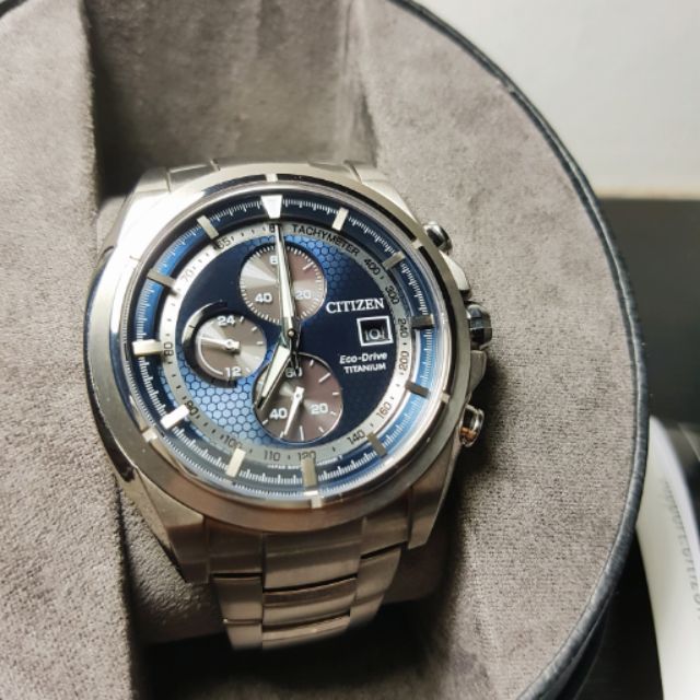 Citizen CA0550 52M Chronograph Super Titanium Eco Drive Shopee
