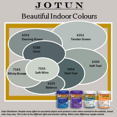 Beautiful green colour for your bedroom – Jotun 5454 Dark Teal