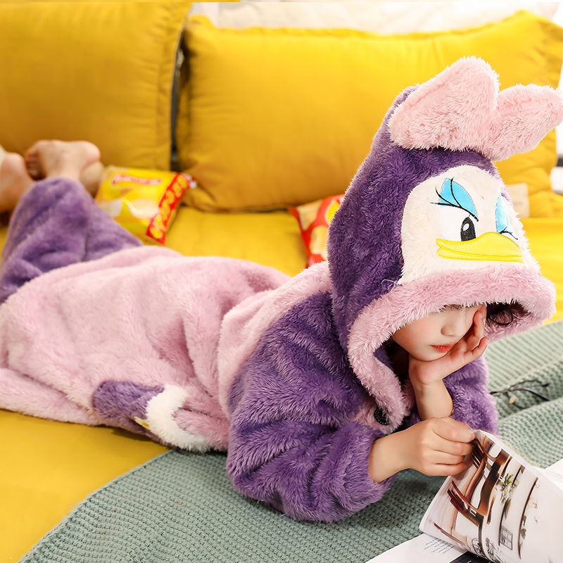 Hello Kitty Kuromi Thicken Pajamas Set Winter Autumn Baby Boy Girl Flannel  Fleece Children Warm Catoon Sleepwear Kids Home Suit - T-shirts - AliExpress