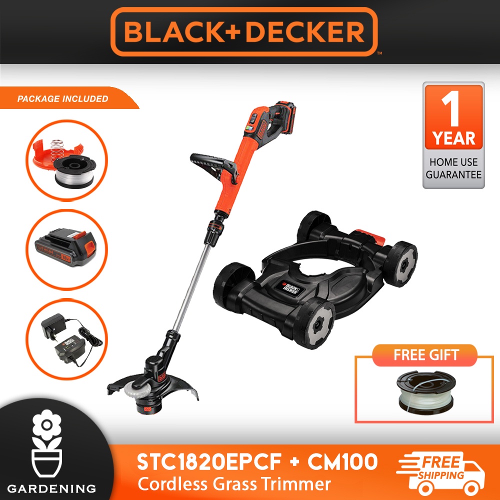 Black & Decker STC1820EPCF-B1 18V 28cm Cordless Grass Trimmer