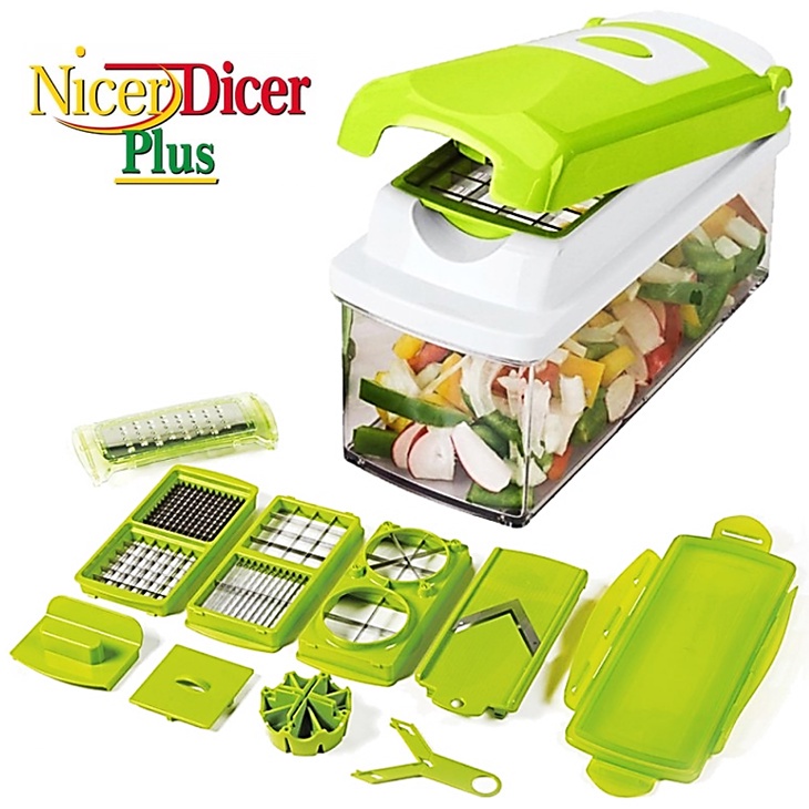 11 in 1 NICER DICER Plus-Easy Store, Peeling, Grating, Dicing, Chopping,  Dishwasher Safe