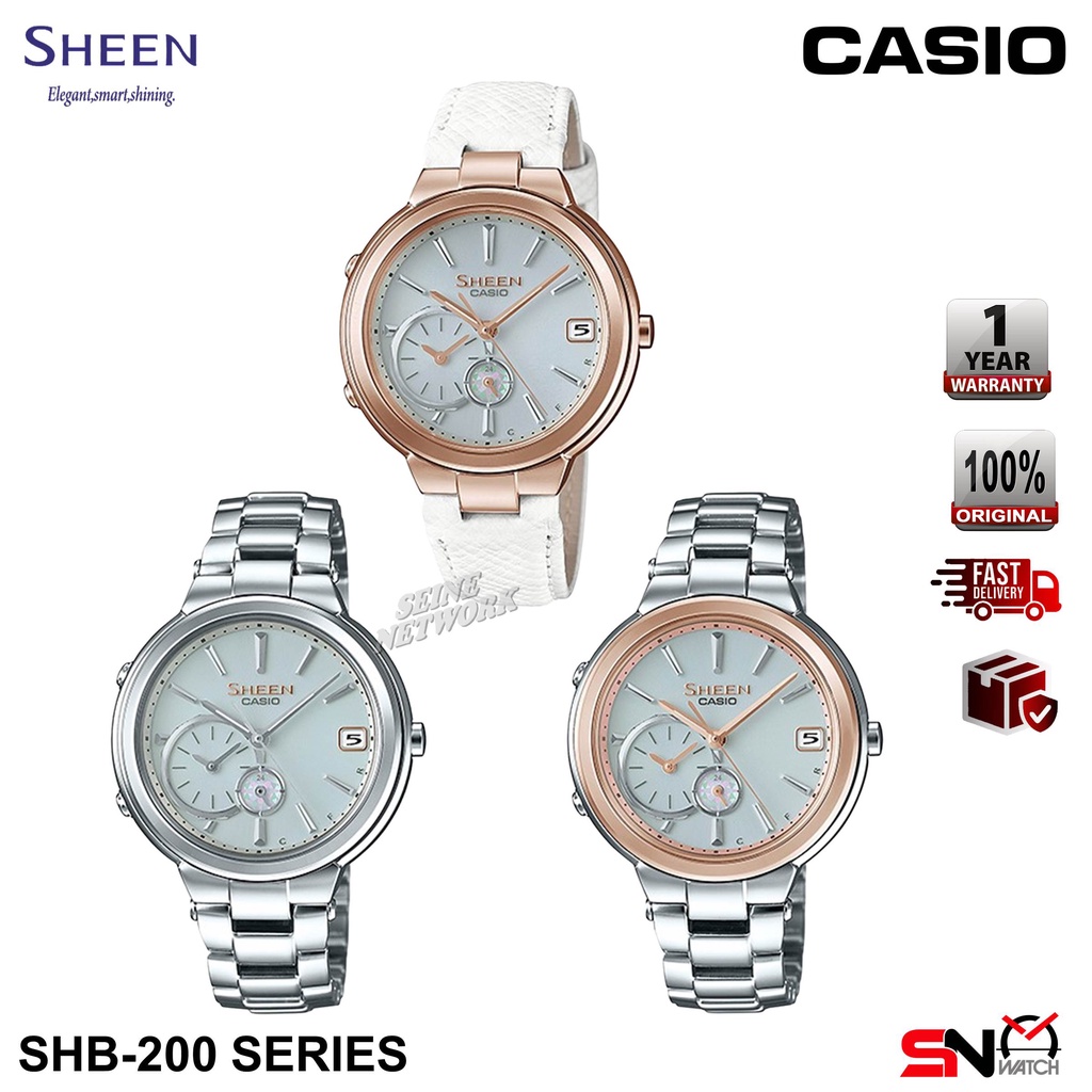 Casio Sheen SHB 200CGL SHB 200D SHB 200SG Tough Solar Quartz Analog Women s Watch Jam Tangan Perempuan