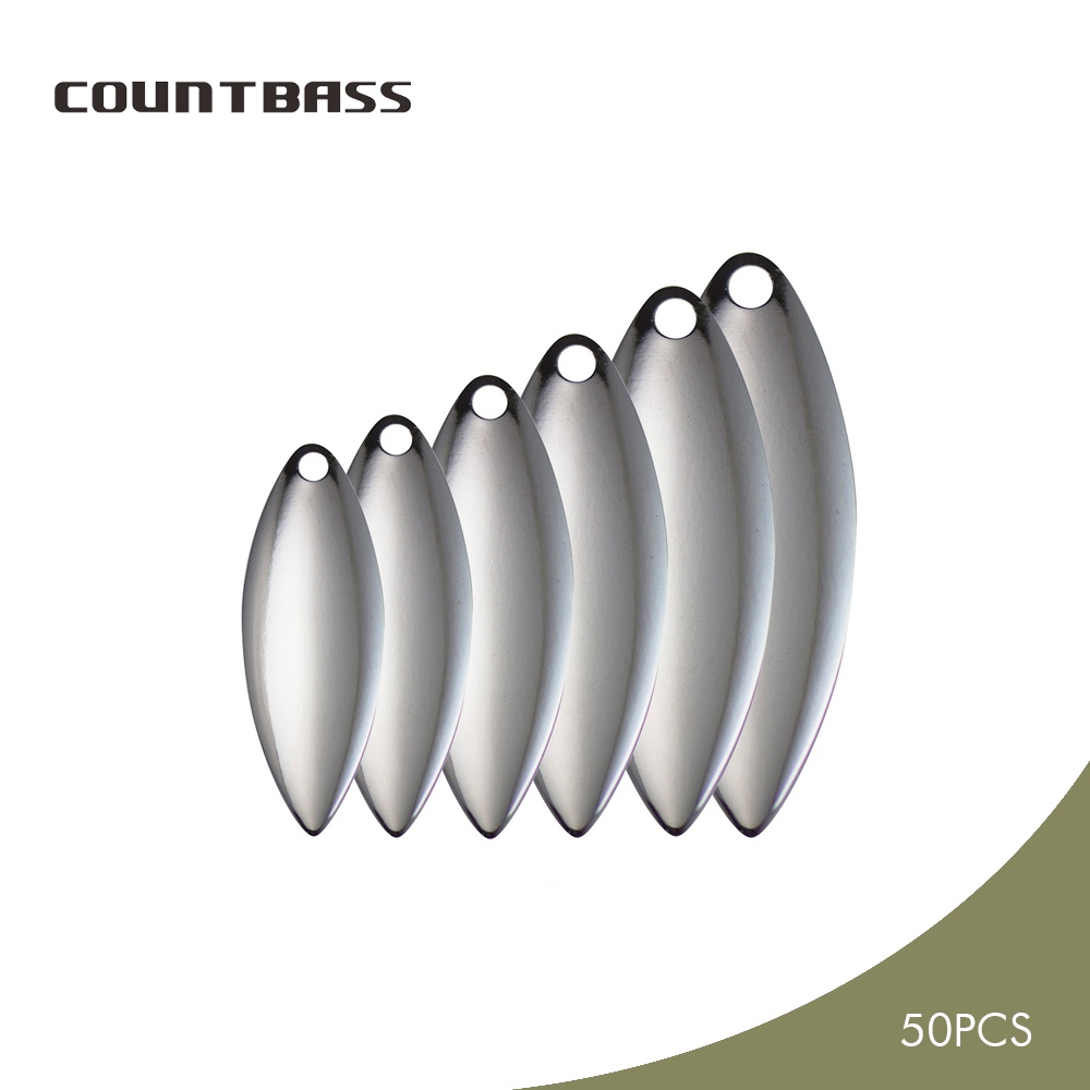 COUNTBASS 50PCS Clacker Blades Aluminium & Stainless Steel