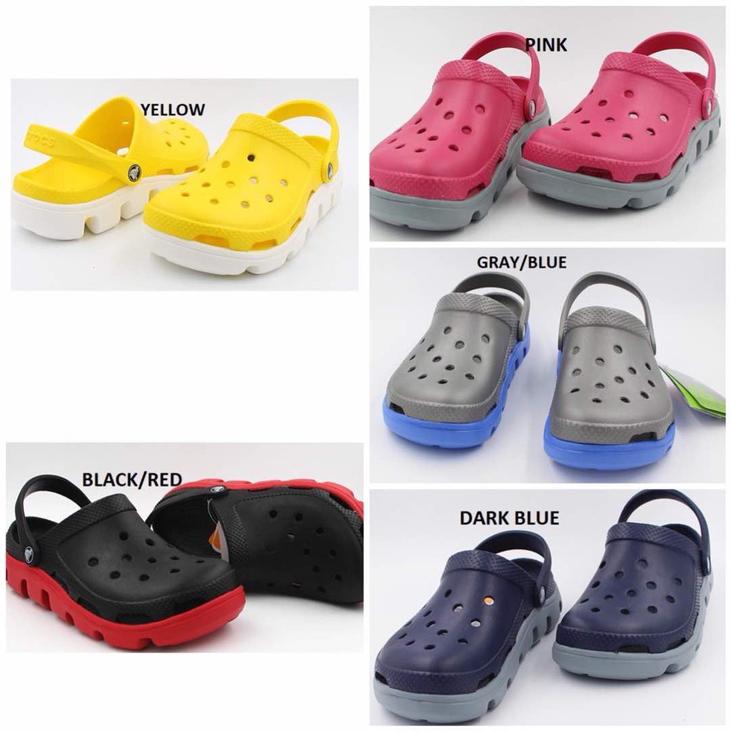 Crocs Duet Sport Clog Unisex Free Woven Bag Jibbitz Shopee