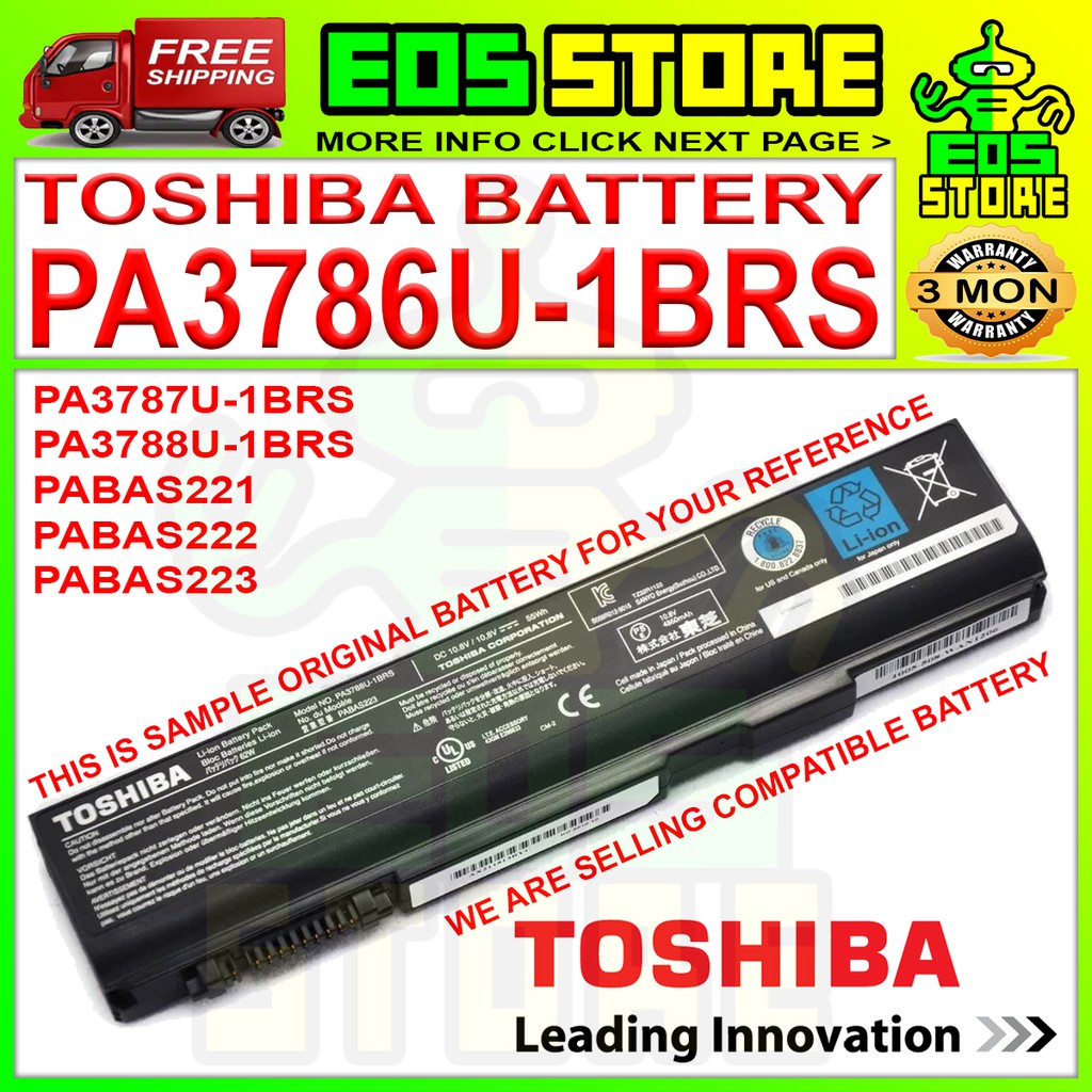 Toshiba Dynabook Satellite B552/F PA3788 PA3788U PA3788U-1BRS PABAS221  Notebook Laptop Compatible Replacement Battery