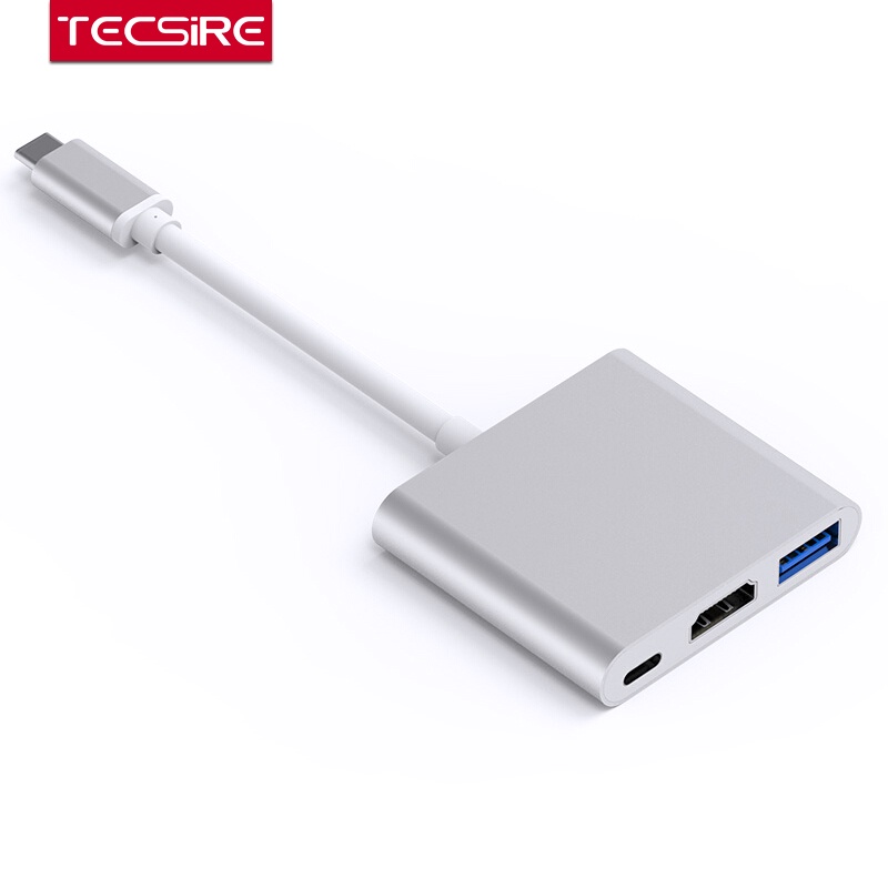 3 IN 1 USB C Type C to HDMI Adapter 4K USB 3.0 Port with Type-C Power (PD)  Output Port