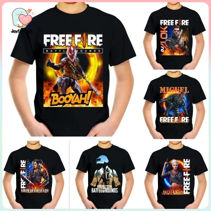 KID Free Fire Cotton Tshirt ready stock Malaysia baju free Fire