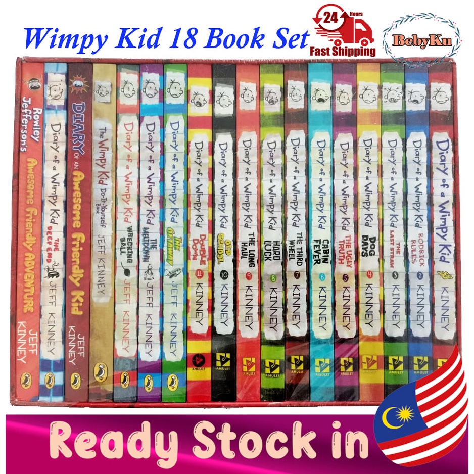 Bebyku Wimpy Kid 1-19 20 Book Set Children Story books collection Fictional  fun reading