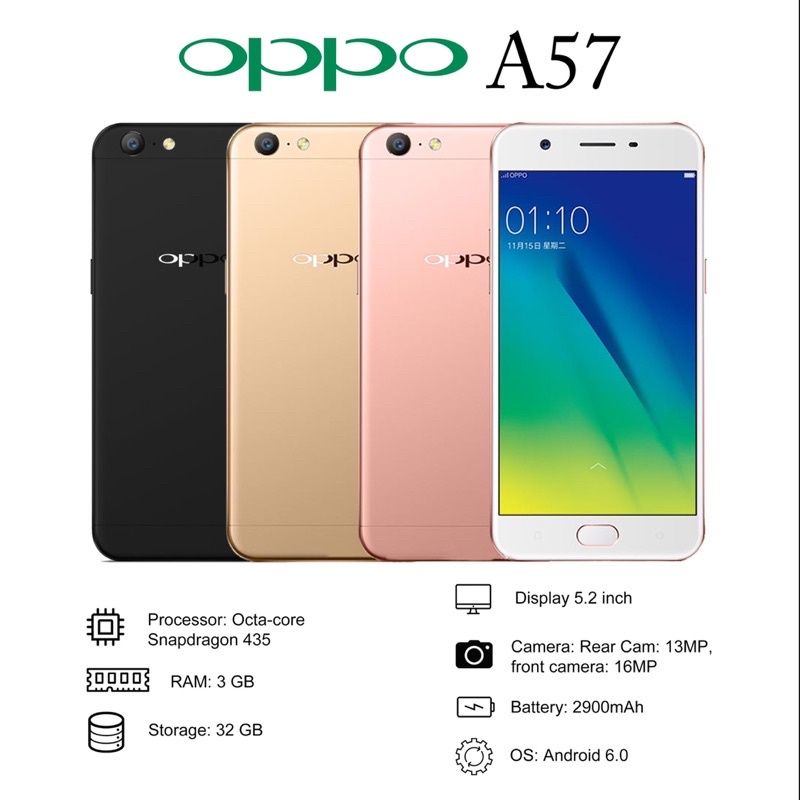 Oppo A57 3GB+32GB (Used) | Shopee Malaysia