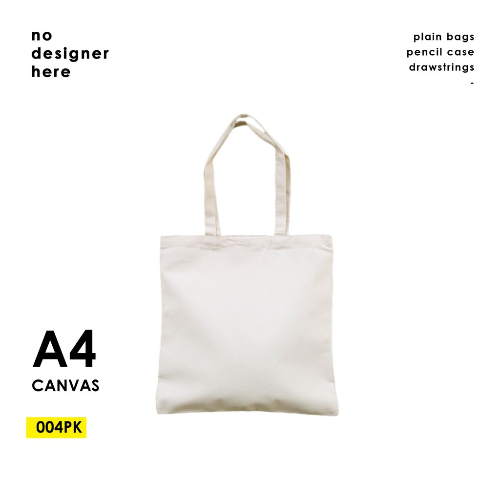 READY STOCK Canvas tote bag size A4 Shopee Malaysia