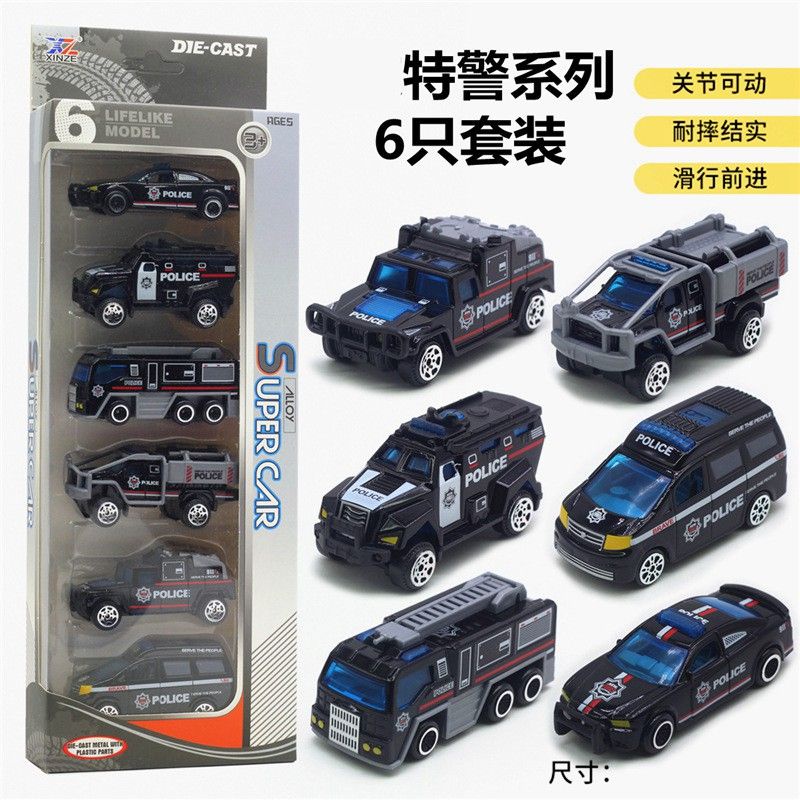 metal police car toy