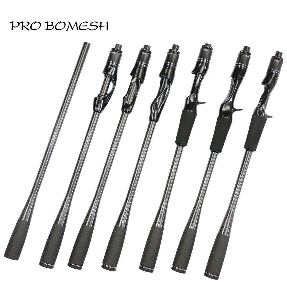 Pro Bomesh 1 Set TVS Spinning Reel Seat Handle Bass Fishing Rod Kit DIY Fishing  Rod