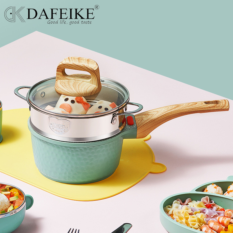  DAFEIKE 4 Egg Frying Pan Nonstick Omelet Pan Ceramic Mini Egg  Pancake Pan Non Stick Aluminum Skillet, Green: Home & Kitchen