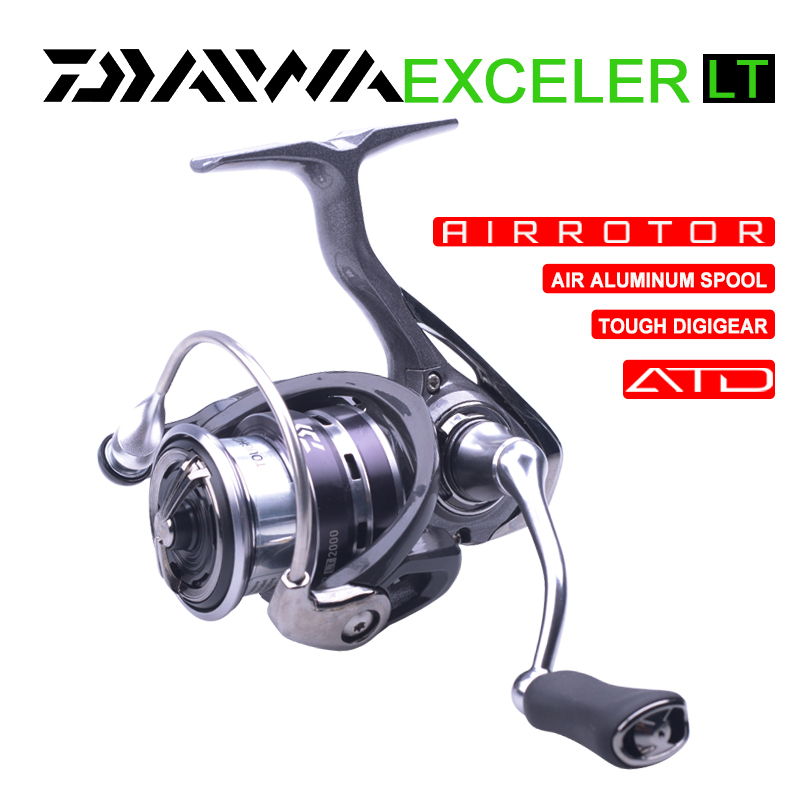 Original DAIWA 20 EXCELER LT Spinning Fishing Reel 5BB Gear Ratio  5.2:1/5.3:/6.2:1/4.7:1Metal Spool Saltwater Wheel Fishing Reel