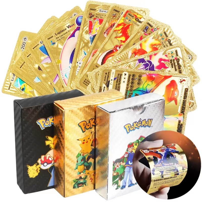 55pcs Pokemon English Cards Box Anime Pikachu Cosplay Kawaii Game  Collection Cards Vcos Hobbies Toys Kid Birthday Gift - AliExpress