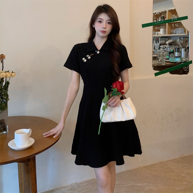 4XL 150KG Plus Size Chubby Dress For Girl Women Korean Style Fashion 2022  New Design Casual Loose And Simple Waist A-Line Skirt