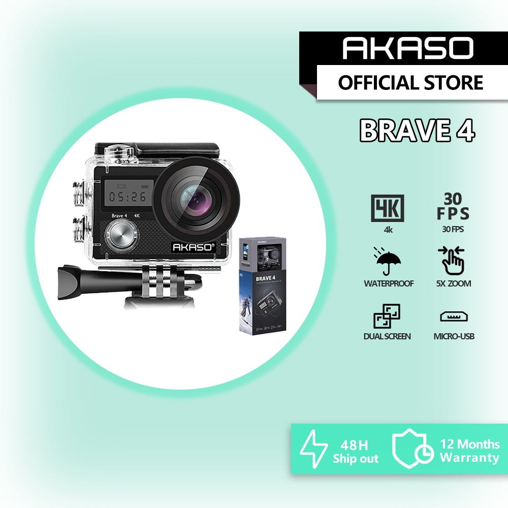 Akaso brave 4 4k 20mp wifi action camera ultra 2024 hd