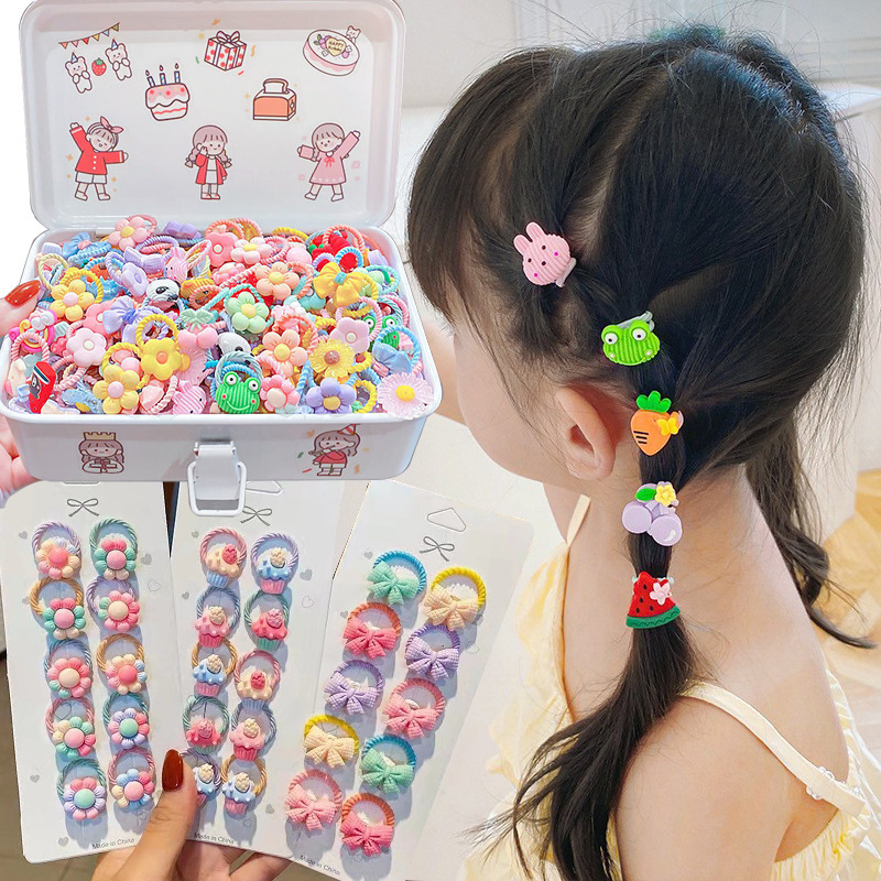 Girls Rubber Bands,150Pcs Mini Black Elastic Hair Bands Small Clear  Colorful Hair Ties No-Slip Ponytail Holders for Girls Toddler Kids  Infant,Spring 