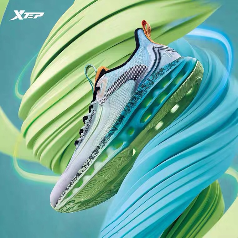 Xtep Five Speed Running Shoes Men Cushioning Shock Absorption