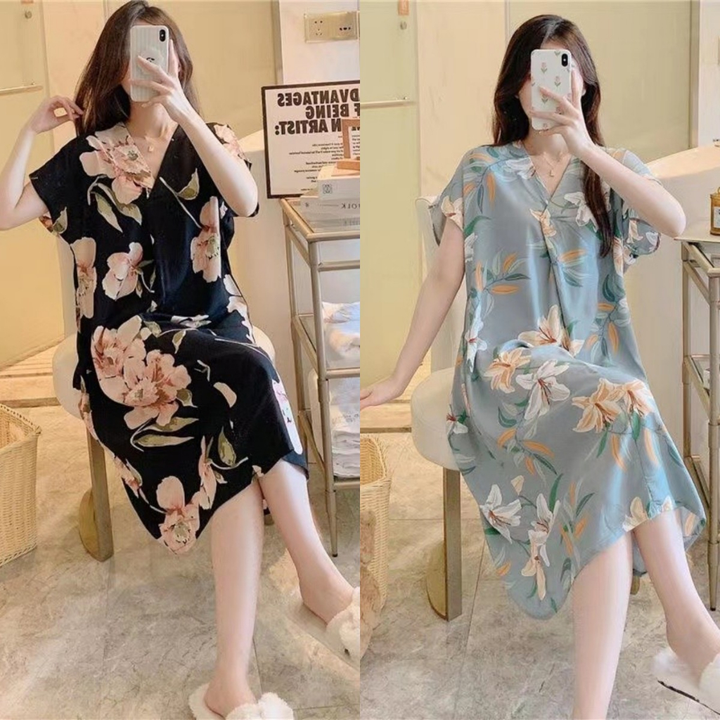 Pyjama Girl Spring And Summer Thin Ice Silk Long Sleeved Nightgown  Nightdress Sexy With Bra Court Pure Desire Wind Long Suit