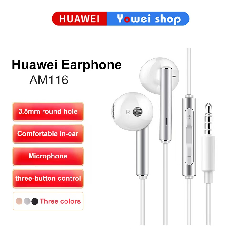 HUAWEI Earphones AM116 Earphone 14mm Large Dynamic Driver 3