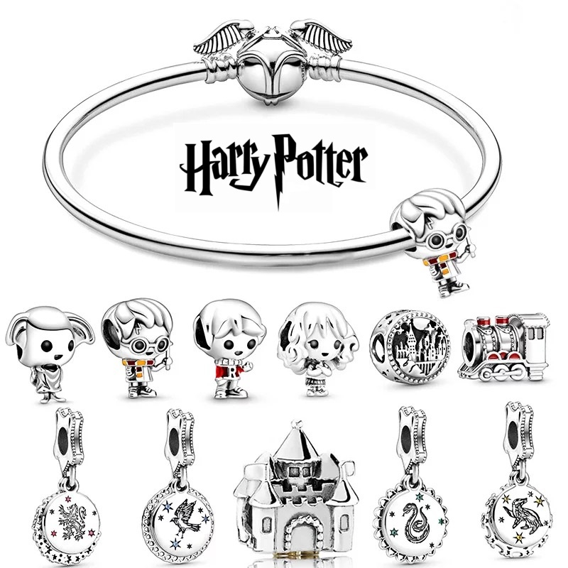 charms harry potter DIY charms beads pandora bracelet original  silver  bracelets harry potter - pandora bracelet - aliexpress