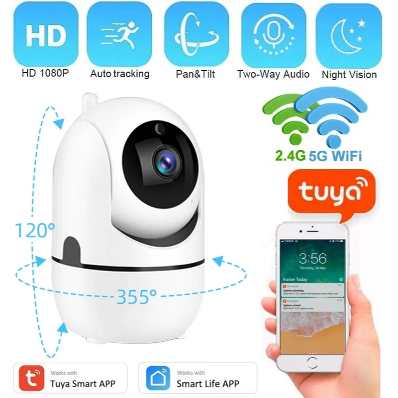 Tuyasmart / Smart Life App Wireless Security 1080p Camera No Cloud Storage  Fee