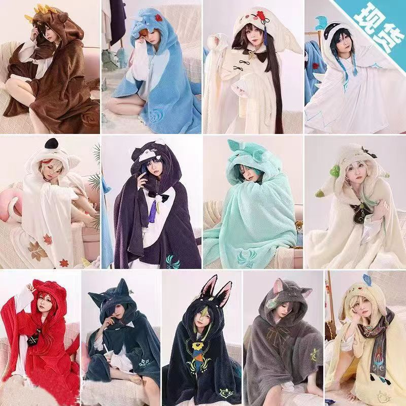 Game Genshin Impact Kaedehara Kazuha Xiao Zhongli Cosplay Women Men Plush  Air Conditioning Blanket Cos Props C - AliExpress