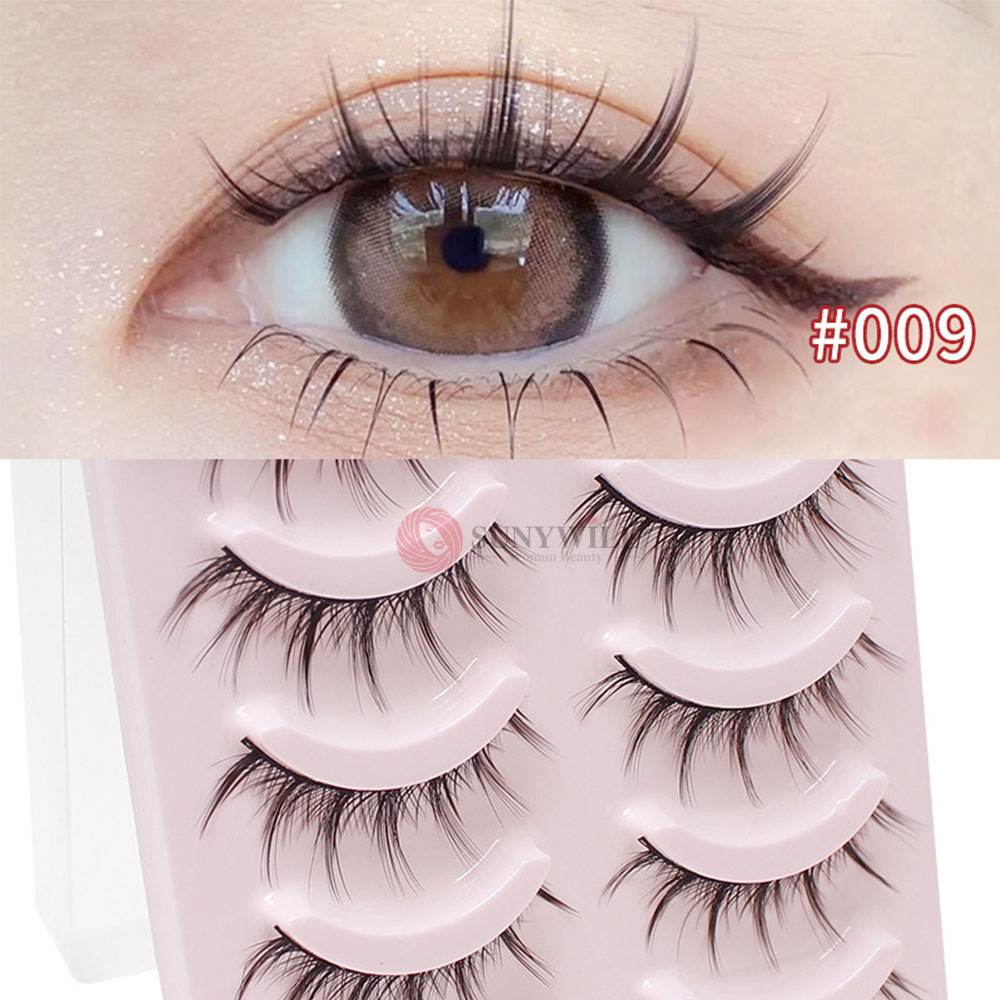 Manga Lashes 5 Pairs Full Strip False Eyelashes Devil Comic Lashes Anime  Cosplay False Eyelashes With Transparent Stem