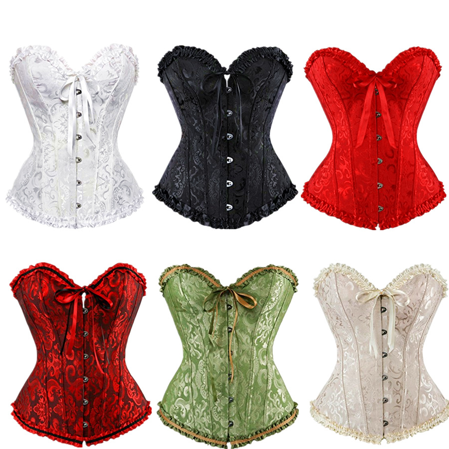 No. 17, Gothic Fashion Steel Boned Underbust Corset Jacquard Short Corset  Top*3colors