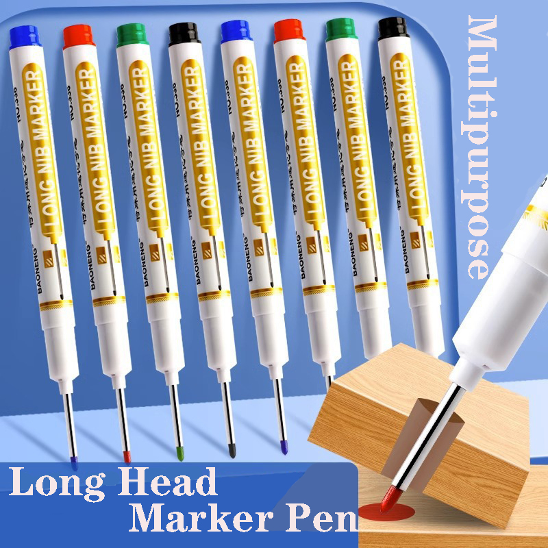 20mm Long Nib Marker Pen Woodworking Marker Pen Deep Mouth Tile Marker Pen  Long Punch Oily Pen Waterproof Pen