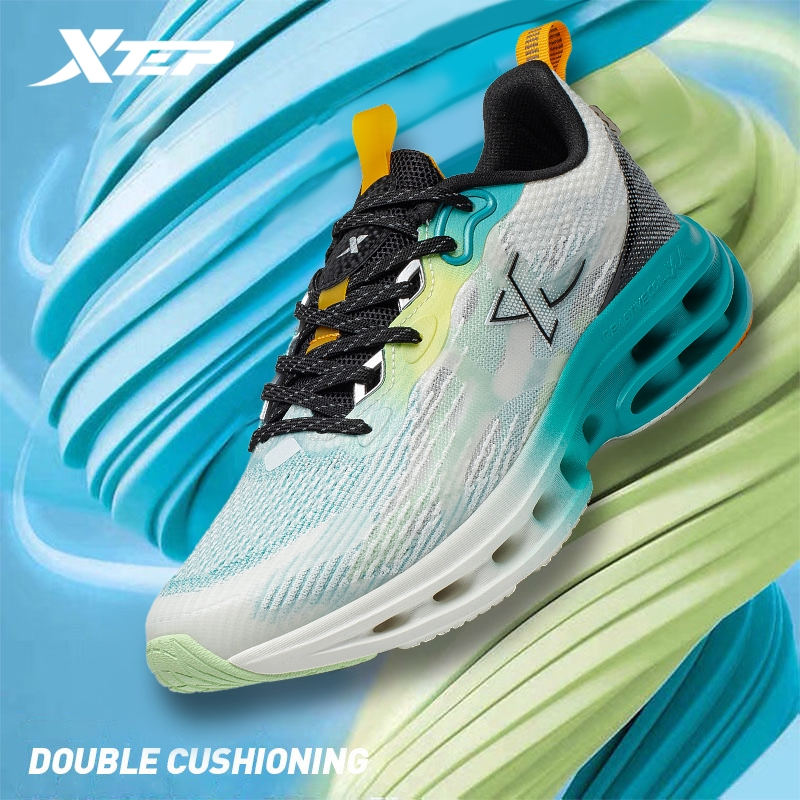 Xtep Five Speed Running Shoes Men Cushioning Shock Absorption