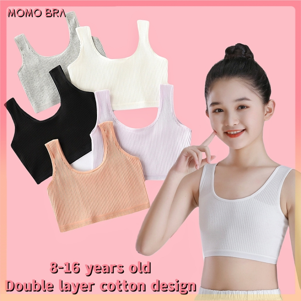 Children Bra Young girls teens age 8-13 yrs old pure cotton camisole  training bra beginners bra