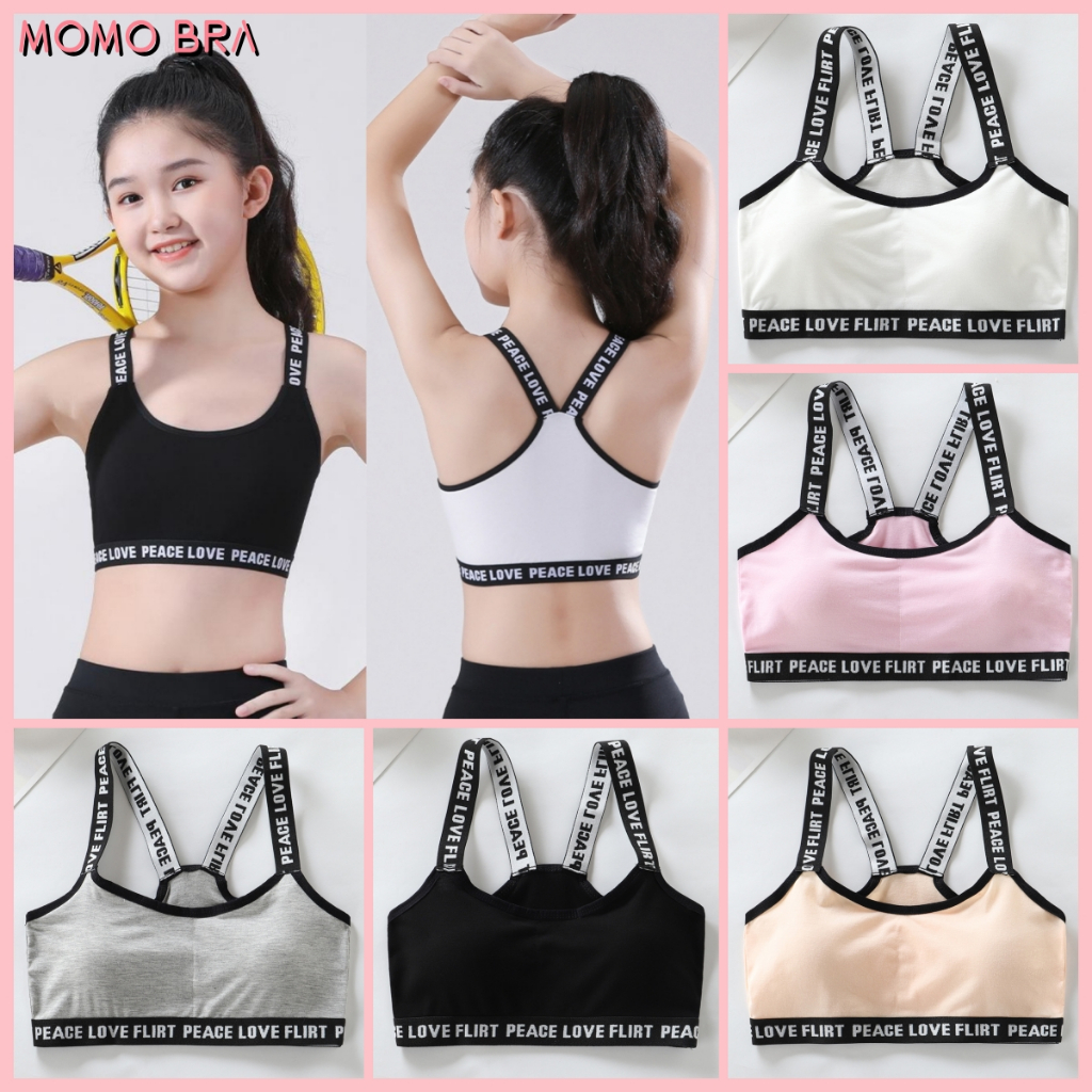 Girls' Bras Female Students No Steel Ring Small Breasts Sexy Seamless Anti  Peeping Beautiful Back Thin