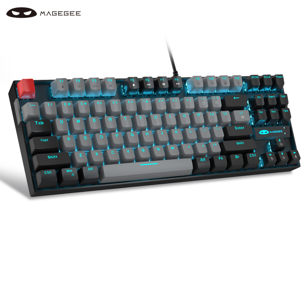 MK1 PC Mechanical Gaming Keyboards - 7-Color LED Backlit Mechanical  Keyboard - USB Mechanical Computer Keyboard Wired Blue Switches for MAC/PC  Gamers
