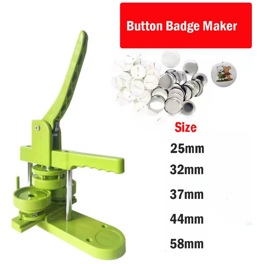 All Metal 1 Badge Button Maker Press Machine+Circle Cutter+FREE 100set  Supplies